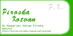 piroska kotvan business card